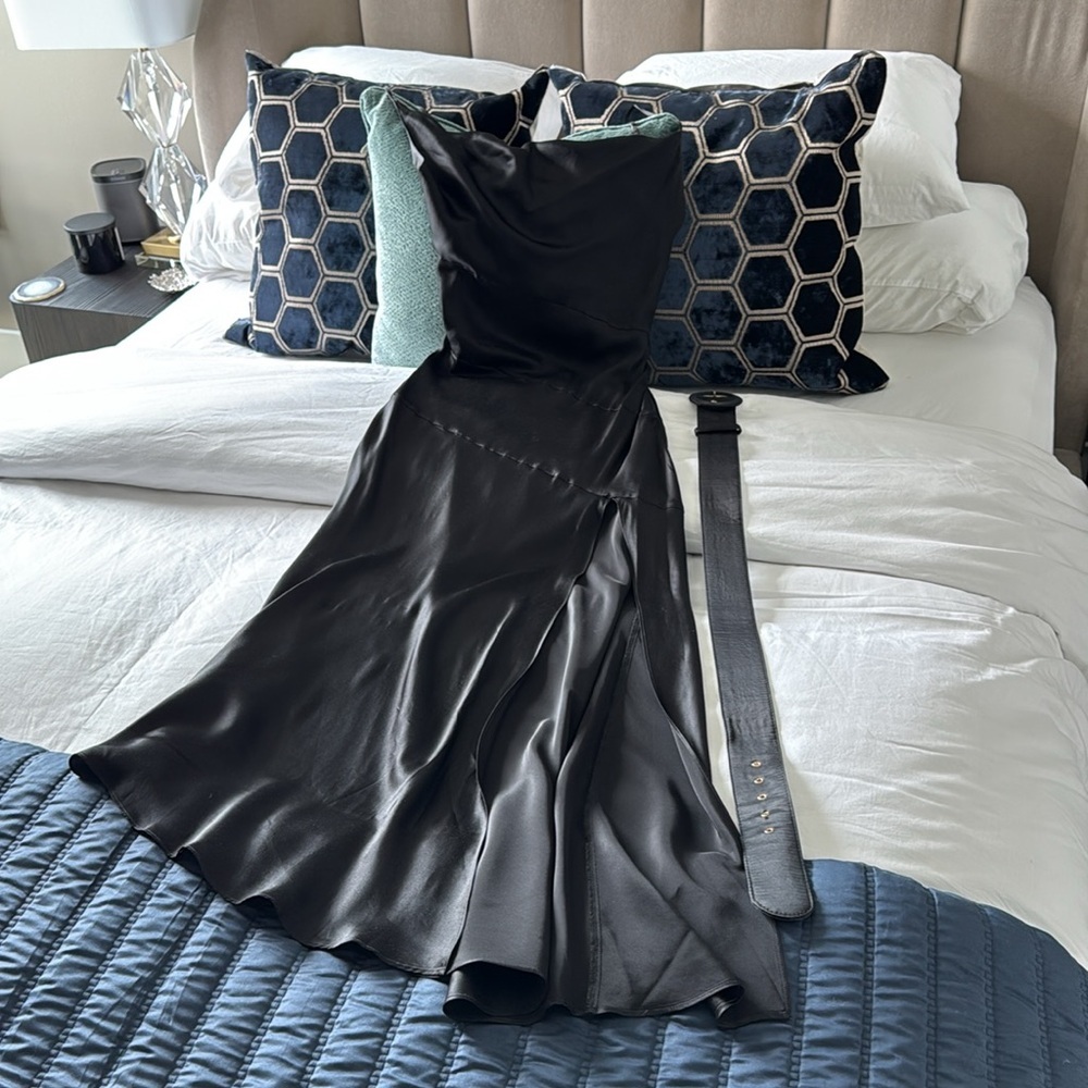 Nicholas Lark Asymmetrical Cowl Neck Midi Dress - Picture 5 of 9